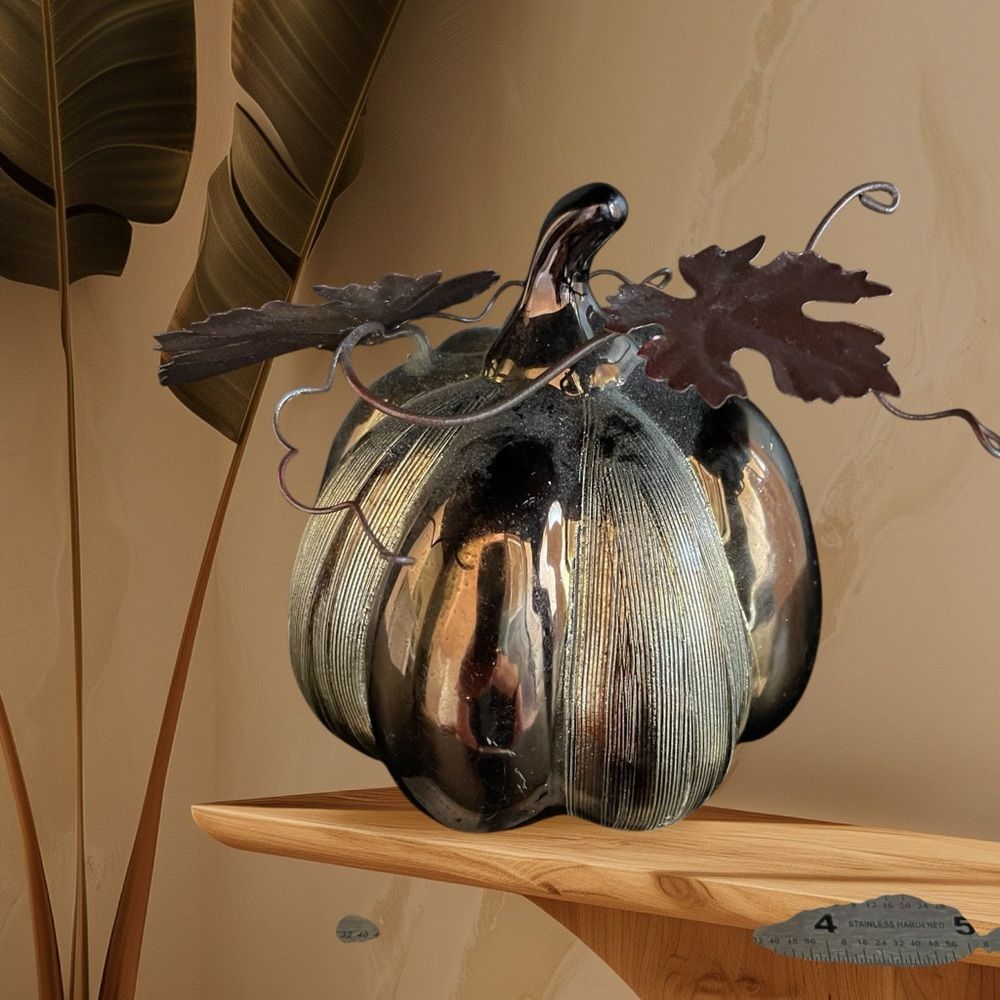 Elegant Metallic Pumpkin set of 2